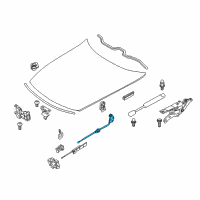 OEM 2004 BMW Z4 Engine Hood Mechanism Diagram - 51-23-7-016-657