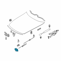 OEM 2007 BMW Z4 Hood Latch Front Left Diagram - 51-23-7-192-975