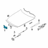 OEM 2006 BMW Z4 Hood Catch End Support Diagram - 51-23-7-172-093