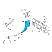 OEM 2018 Ford F-250 Super Duty Lower Pillar Trim Diagram - FL3Z-1531013-AG