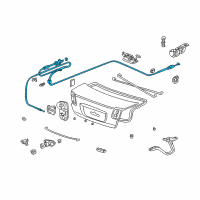 OEM 2004 Honda Civic Cable, Trunk & Fuel Lid Opener Diagram - 74880-S5A-305