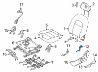 OEM 2022 Nissan Sentra Cap-Recliner Handle Diagram - 87348-6CA0A