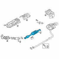 OEM 2018 Kia Optima Center Muffler Assembly Diagram - 28650C2700