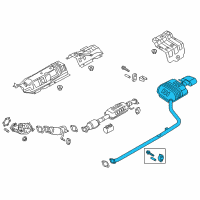 OEM 2016 Kia Optima Rear Muffler Assembly Diagram - 28710D5700