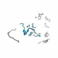 OEM Infiniti Power Steering Hose & Tube Set Diagram - 49710-EJ70A
