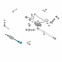 OEM 2015 Infiniti QX80 Socket Kit - Tie Rod, Inner Diagram - D8521-1LA0A