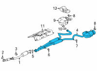 OEM 2021 Acura TLX Muffler, Driver Side Exhaust Diagram - 18305-TGV-A21