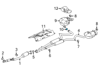 OEM 2021 Honda Accord Gasket, Muffler Diagram - 18303-SP0-003