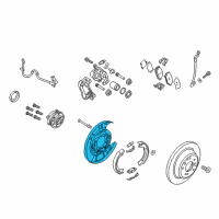 OEM 2014 Hyundai Equus Plate Assembly-Rear Brake Back, LH Diagram - 58251-3T500