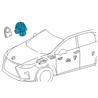 OEM Lexus RX350 Spiral Cable Sub-Assembly Diagram - 84308-06010