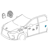 OEM Lexus UX250h Sensor, Side Air Bag Diagram - 89831-0E130