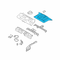 OEM 2012 Nissan Cube Floor - Rear, Rear Diagram - G4514-1FCMA