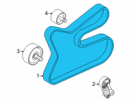 OEM Kia Carnival RIBBED Belt-V Diagram - 252123N300