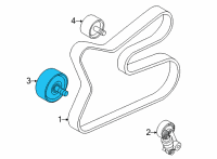 OEM 2022 Kia Carnival PULLEY-IDLER Diagram - 252863N400