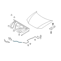 OEM 2011 Hyundai Azera Cable Assembly-Hood Latch Release Diagram - 81190-3K100