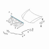 OEM 2008 Hyundai Azera Weatherstrip-Hood Diagram - 86430-3L000