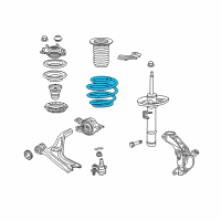 OEM 2020 Honda Civic Spring, Left Front Diagram - 51406-TBF-A01