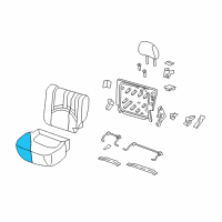 OEM 2009 Mercury Mariner Seat Cushion Pad Diagram - BT2Z-7863840-A