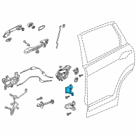 OEM 2017 Honda CR-V Hinge, Left Rear Door (Upper) Diagram - 67950-TLA-A01ZZ