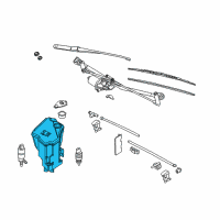 OEM 2006 BMW Z4 Washer Fluid Reservoir Diagram - 61-67-7-110-854