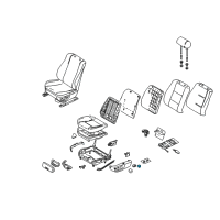 OEM BMW 740iL Front Left Backrest Adjustment Button Diagram - 61-31-1-379-367