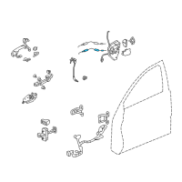 OEM 2007 Acura RL Cable, Front Inside Handle Diagram - 72131-SJA-003