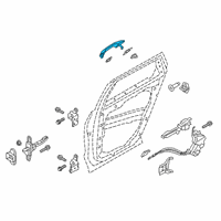 OEM 2022 Hyundai Palisade Rear Door Outside Handle, Left Diagram - 83650-S8000