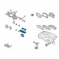 OEM Honda Civic Control Assy., Heater *NH608L* (UH GUN METALLIC) Diagram - 79500-SNA-A63ZA