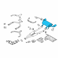 OEM 2015 Infiniti QX50 Exhaust Main Muffler Assembly Diagram - 20100-1BU0A