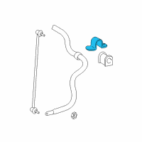 OEM 2011 Scion xD Stabilizer Bar Bracket Diagram - 48824-52060