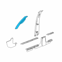 OEM Jeep Liberty Molding-A Pillar Diagram - 5GM93BD1AI