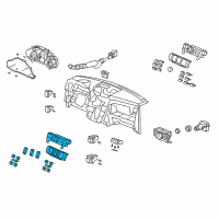 OEM 2014 Honda Pilot Control Assy., Auto Air Conditioner *NH834L* (HAIRLINE BIAS) Diagram - 79600-SZA-A11ZA