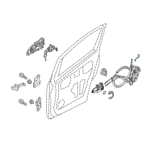 OEM 2019 Nissan NV200 Rod-Key Lock, LH Diagram - 80515-3LM0A