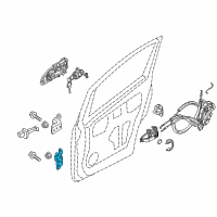 OEM 2016 Nissan NV200 Hinge Assy-Front Door, Lower RH Diagram - 80420-AX000