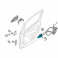 OEM 2015 Nissan NV200 Interior Door Handle Assembly, Right Diagram - 80670-3LM0A