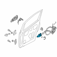 OEM 2014 Nissan NV200 Interior Door Handle Assembly, Right Diagram - 80670-3LM0A