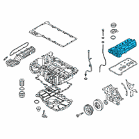 OEM 2019 BMW 540i Cylinder Head Cover Diagram - 11-12-8-601-707