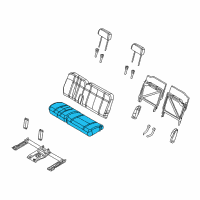 OEM 2007 Dodge Durango Rear Seat Cushion Right Diagram - 1FQ761D5AA