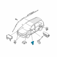 OEM 2017 Hyundai Santa Fe Sensor Assembly-Pressure Side Impact Diagram - 95920-2W050