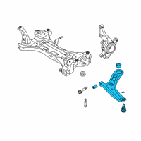 OEM Hyundai Arm Complete-FR LWR, LH Diagram - 54500-K2000