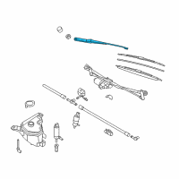 OEM 2011 BMW Z4 Windshield Wiper Arm Passenger Side Diagram - 61-61-7-198-674