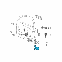 OEM 2007 Jeep Commander Front Door Lower Hinge Diagram - 55369192AF