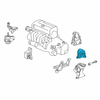 OEM 2006 Acura RSX Rubber Assembly, Rear Engine Mounting Diagram - 50810-S7C-981