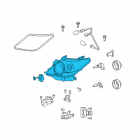 OEM 2011 Lexus LX570 Headlamp Unit Assembly, Right Diagram - 81130-60D61