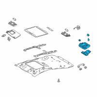 OEM 2020 Toyota Prius AWD-e Map Lamp Assembly Diagram - 81208-47260-B0