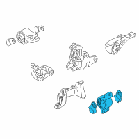 OEM 2003 Honda Insight Rubber Assy., Transmission Mounting Diagram - 50805-S3Y-J91