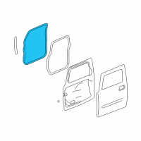OEM 2009 Hummer H2 Weatherstrip On Body Diagram - 25910529