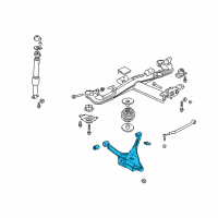 OEM 2001 Cadillac Seville Rear Suspension Control Arm Assembly Diagram - 25820033