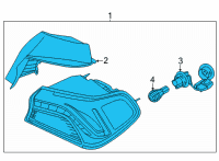 OEM 2021 Kia K5 Lamp Assembly-Rear Comb Diagram - 92402L3100