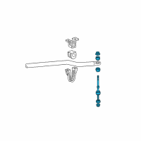 OEM 1998 Ford Mustang Stabilizer Link Diagram - 9U2Z-5A486-A